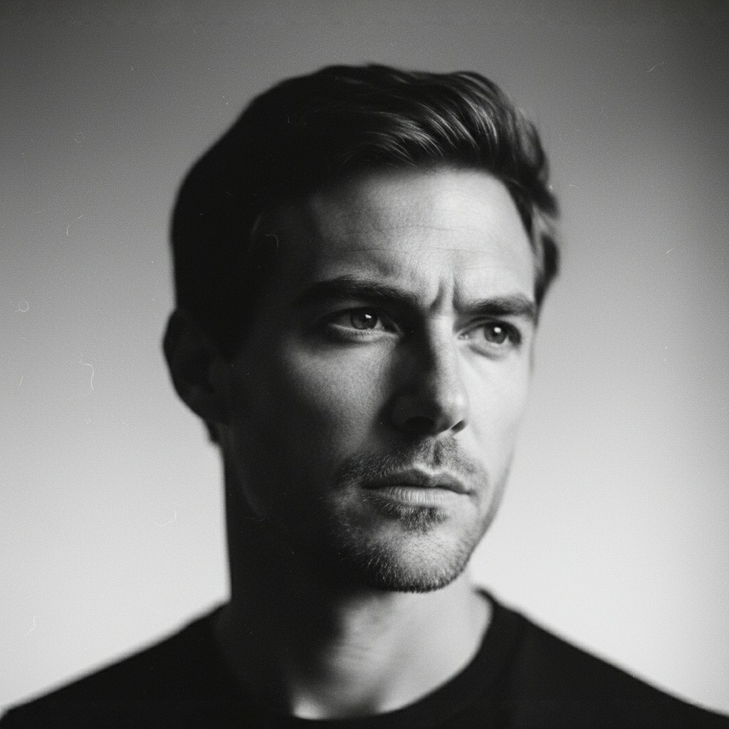 AI Black and White Portrait Generator Example